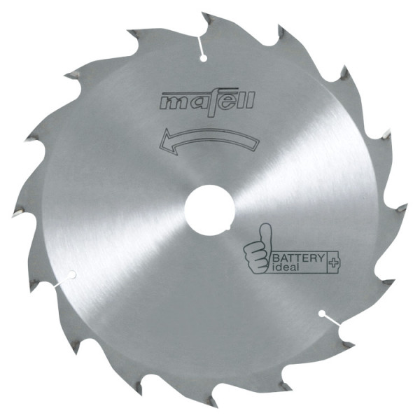 TCT saw blade 185 x 1.2/1.8 x 20 mm, ATB, 16 teeth, Battery ideal, for ripping in wood