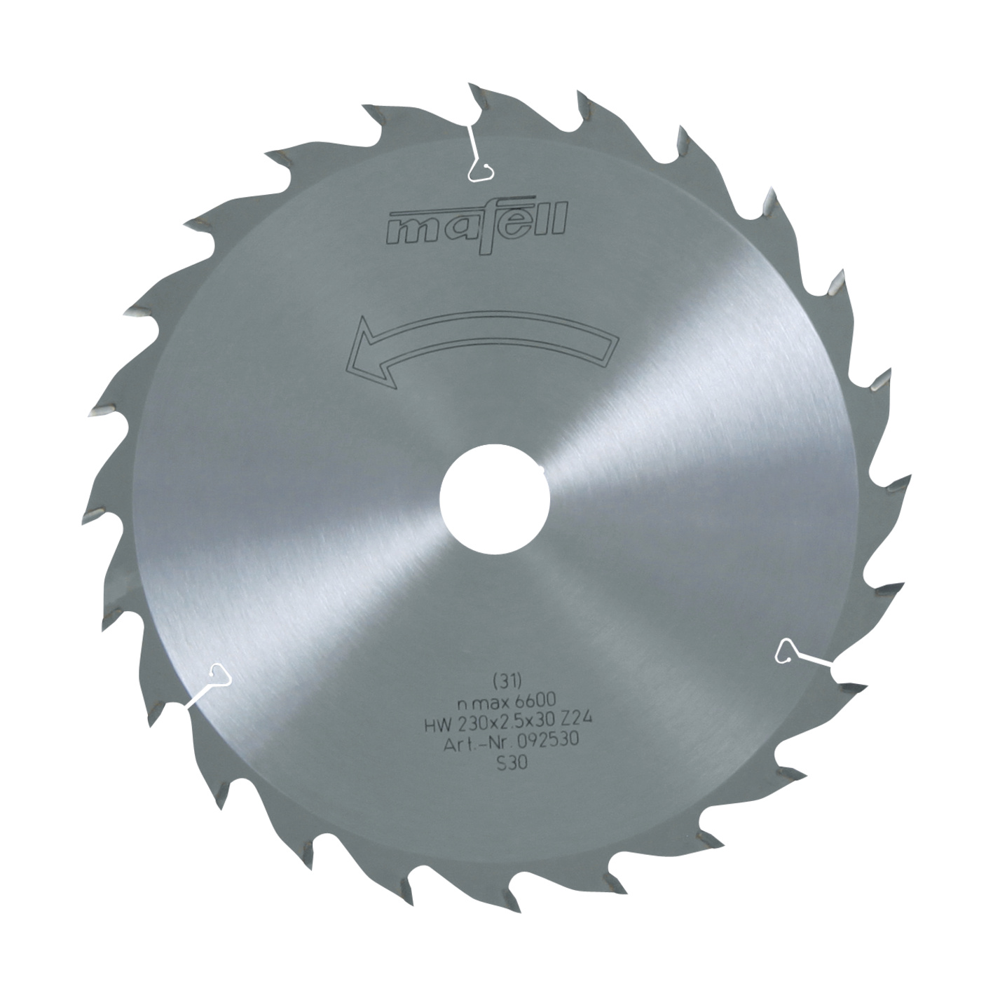 Sägeblatt-HM 230 x 1,8/2,5 x 30 mm, Z 24, WZ, für universellen Einsatz in Holz (KSP 85 Fc)
