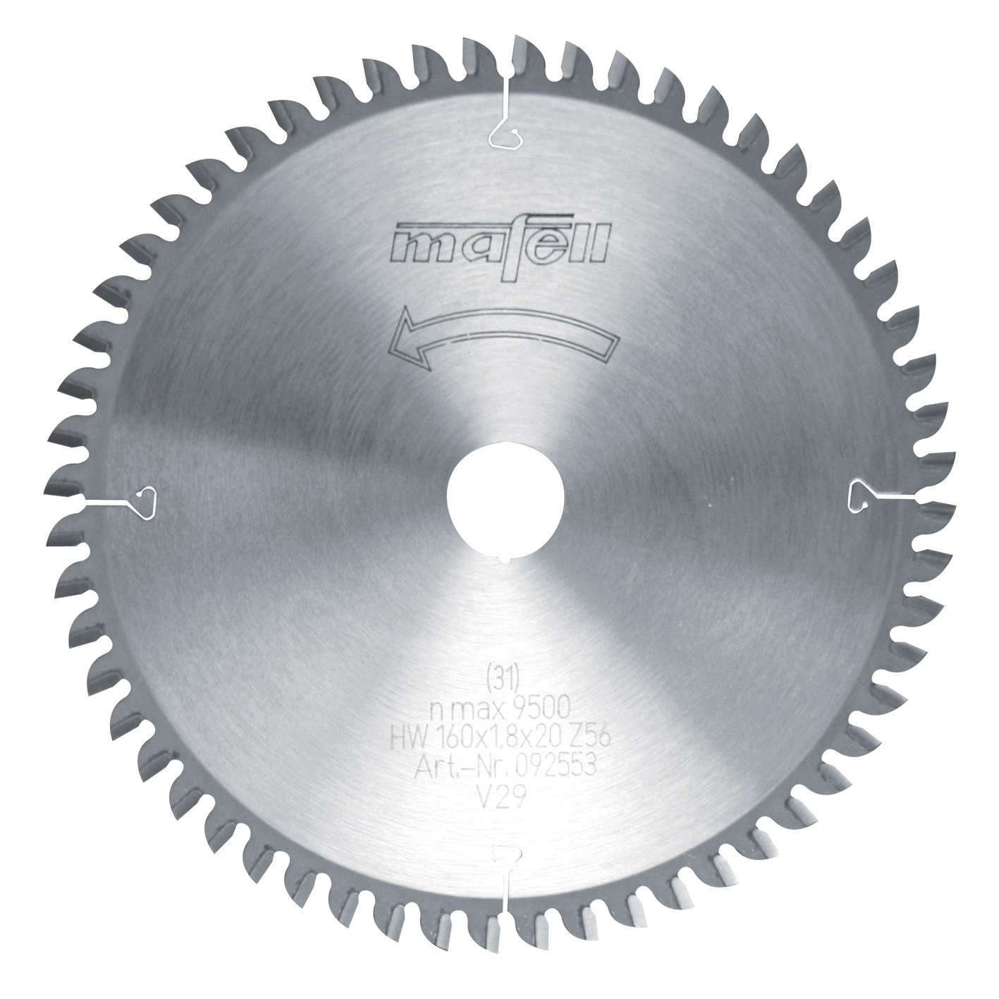 Tarcza pilarska HM 160 x 1,2/1,8 x 20 mm, 56 Z, FZ/TR, cięcie dokładne, drewno