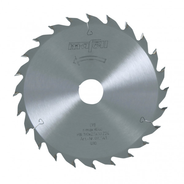 TCT saw blade 190 x 1,8/2,5 x 30 mm (7 1/2 in.), AT, 24 teeth, for universal use