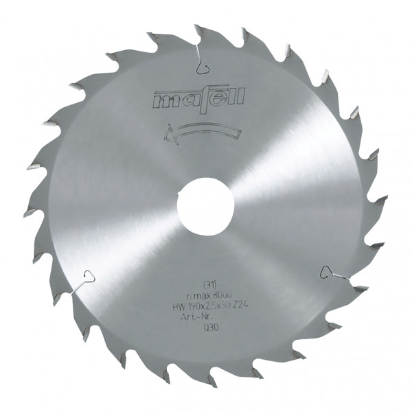 TCT saw blade 168 x 1,2/1,8 x 20 mm, Z 24, WZ, for universal use with wood