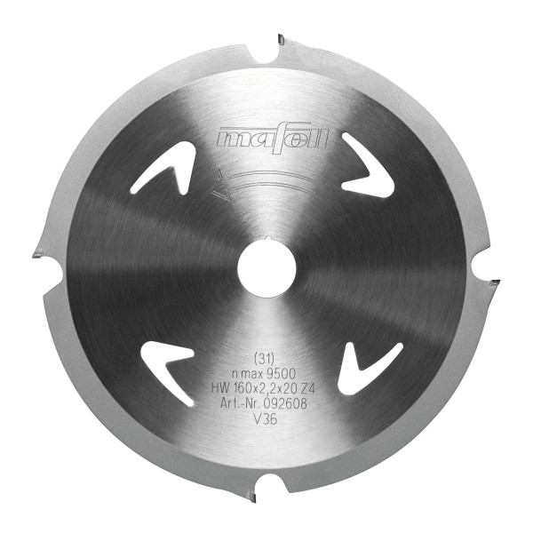 Saw blade DT 160 x 1,6/2,2 x 20 mm, Z4, FZ, for abrasive materials