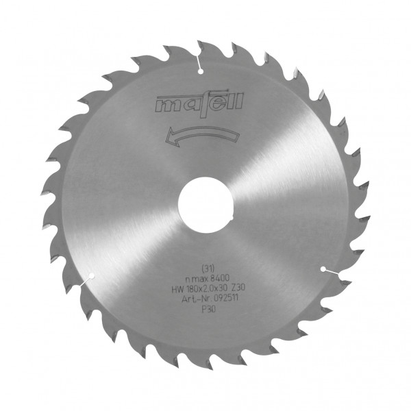 TCT saw blade 180 x 1.4/2.0 x 30 mm (7 1/16 in.), AT, 30 teeth, for universal use