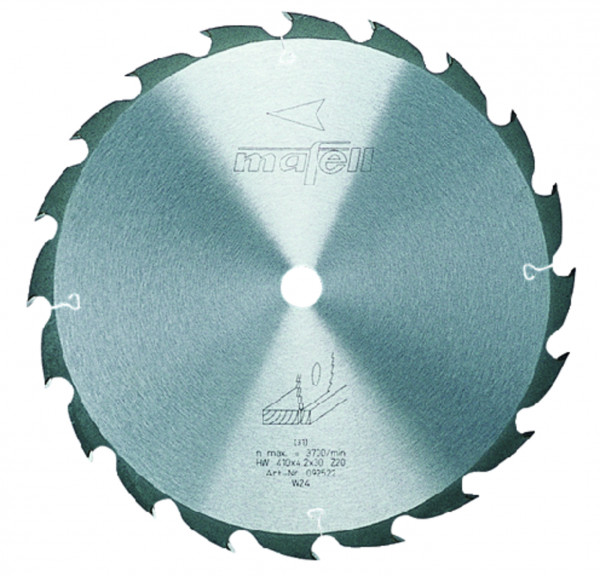 Hoja de sierra HM 410 x 2,5/4,2 x 30 mm, Z 20, WZ, para cortes longitudinales en madera (MKS 165 Ec)