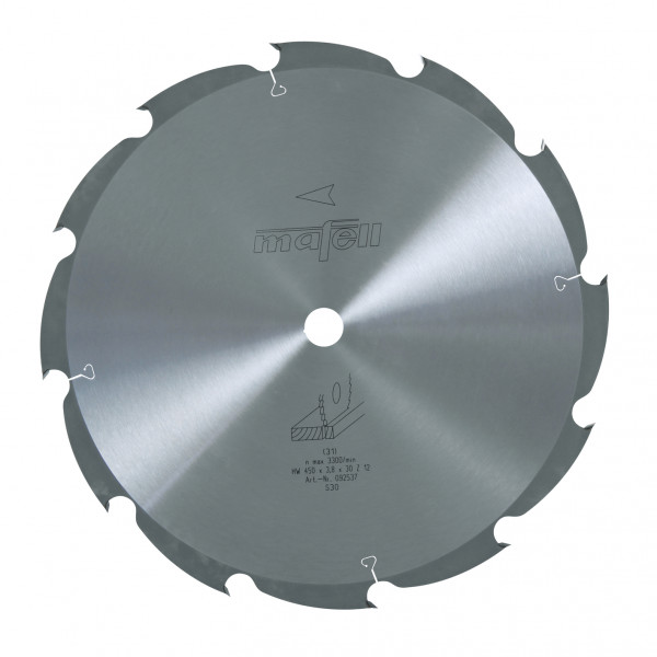 TCT saw blade 450 x 2.5/3.8 x 30 mm (17 11/16 in.), AT, 12 teeth, for ripping cuts