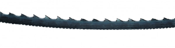 Band saw blades, 10 pieces 8 mm (5/16 in.) wide, 4 teeth per inch, with front and rear cutting teeth for easy reversing